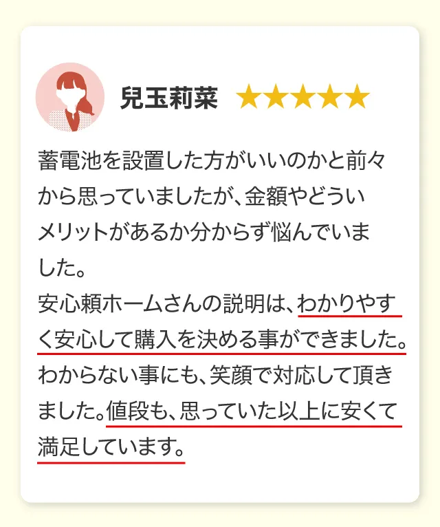兒玉莉菜 レビュー内容