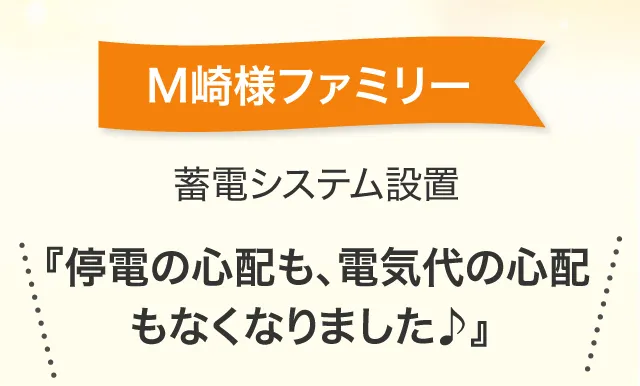 M崎様邸にて蓄電システムの設置後インタビューのお声