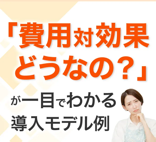 費用対効果どうなの?が一目でわかるモデル例